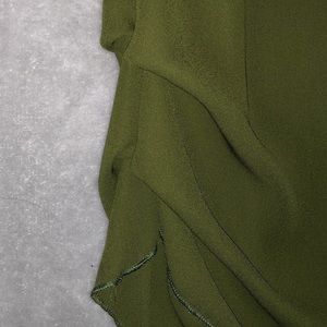 SUPER CUTE MILITARY GREEN RUFFLED TOP! $8 OBO!!